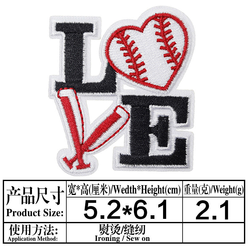 Wholesale Cartoon Baseball Football Embroidery DIY Patches