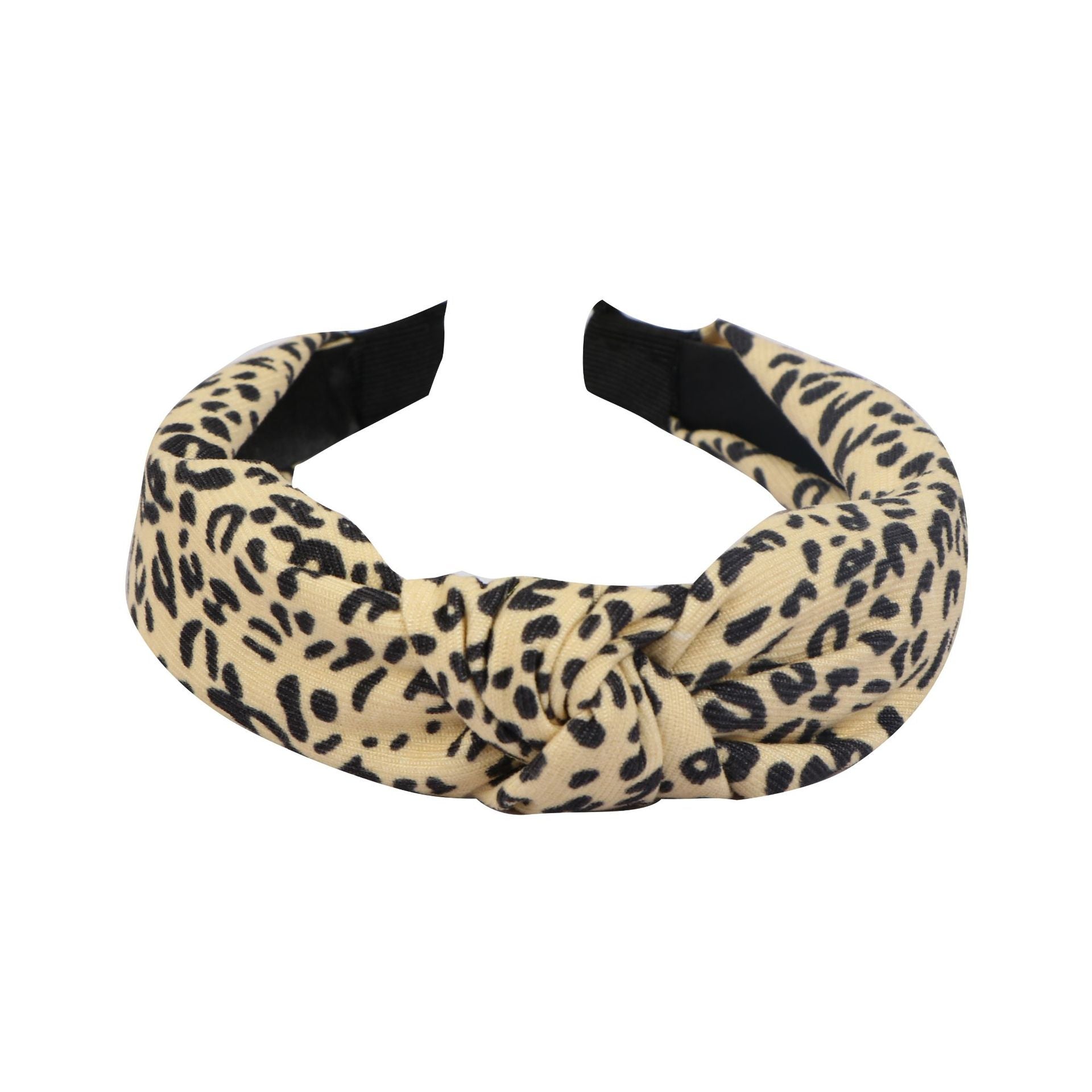 Wholesale Leopard Print Knotted Braided Simple Headband