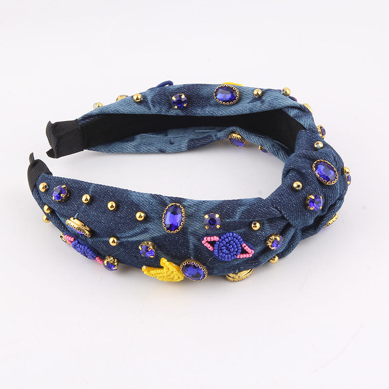 Wholesale Fabric, Flower, Water Diamond, Rice Bead, Eye and Hair Band