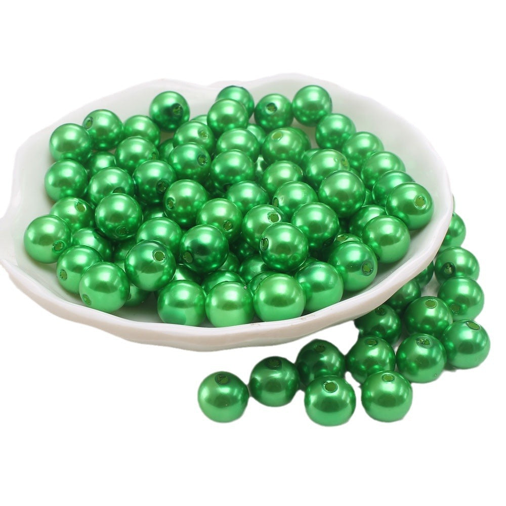 Wholesale 6-30MM Dark Green ABS Imitation Pearl Loose Beads