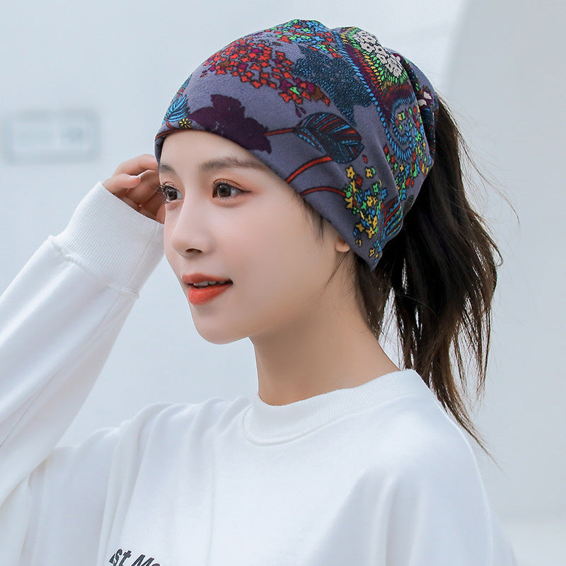 Wholesale Autumn and Winter Cold-proof and Warm Multifunctional Knitted Scarf Pullover Imitation Cashmere Hat