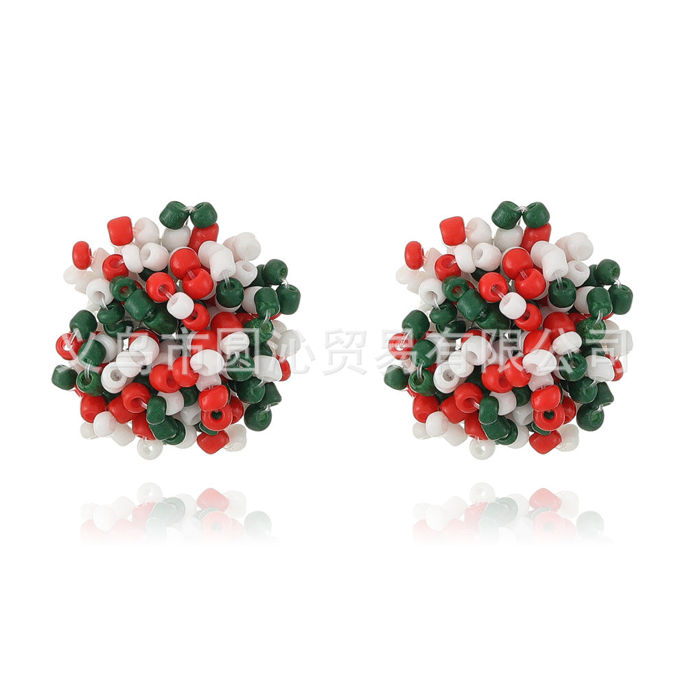 Wholesale Small Seed Bead Earrings Simple Ball Geometric Earrings