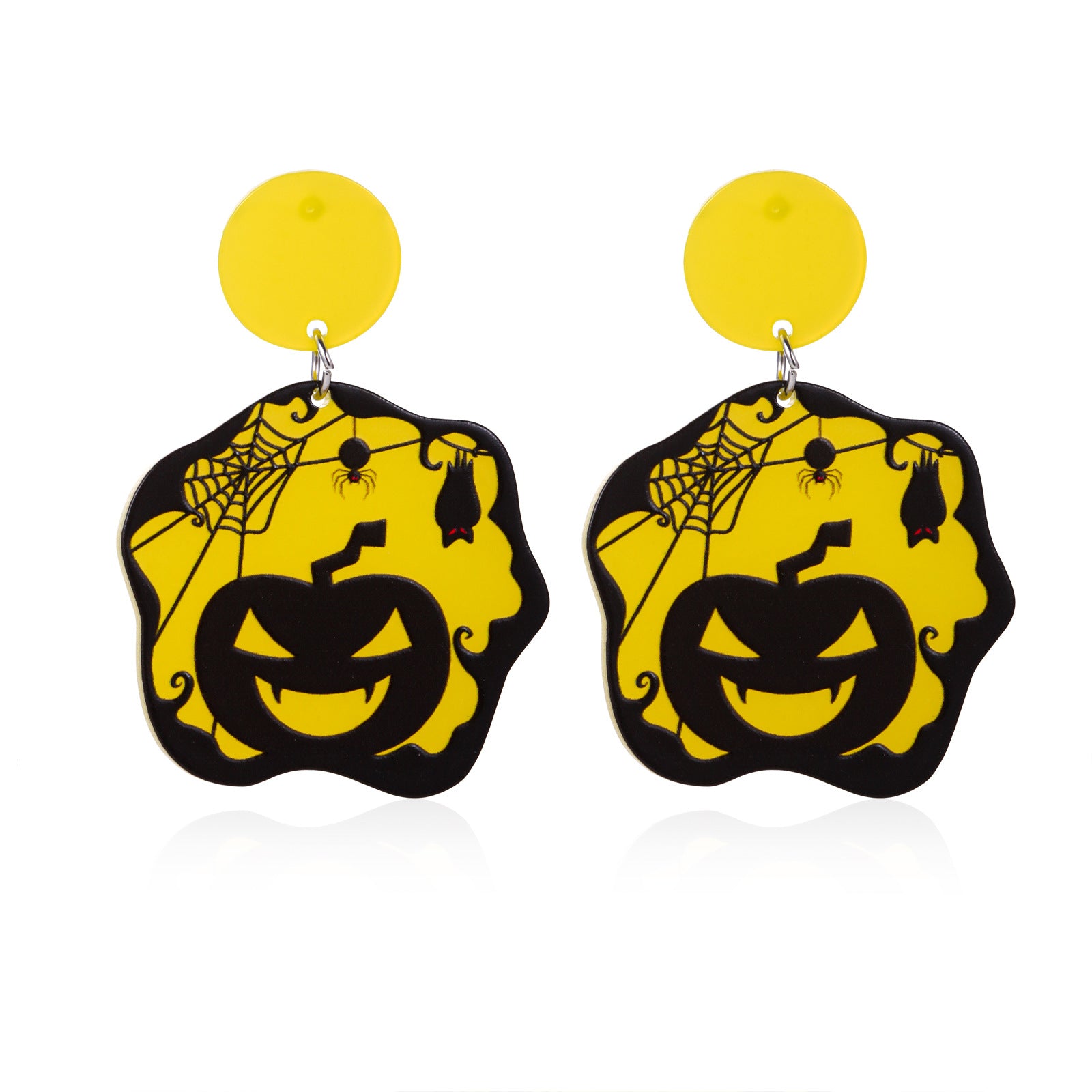Wholesale  Acrylic Pumpkin Ghost Skull Drop Earrings For Women Party Wear Jewelry Accessory Gift Boutique Resale