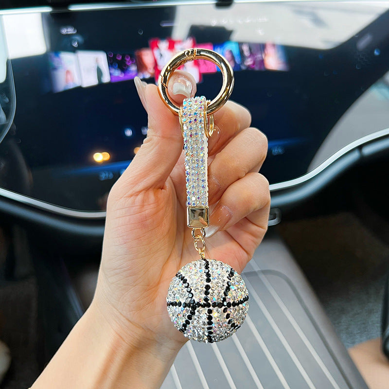 Wholesale clay diamond basketball keychain
