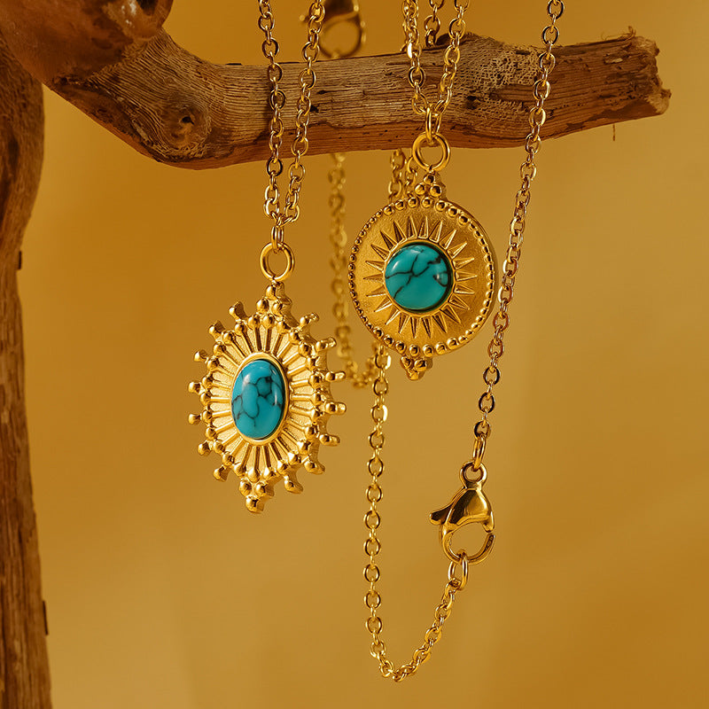 Wholesale Vintage turquoise clavicle necklace