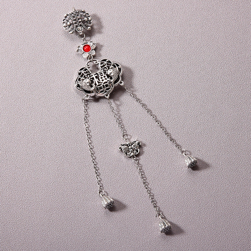 Wholesale Bell Tassel Chinese Style Plum Blossom Fan Cheongsam Pendant