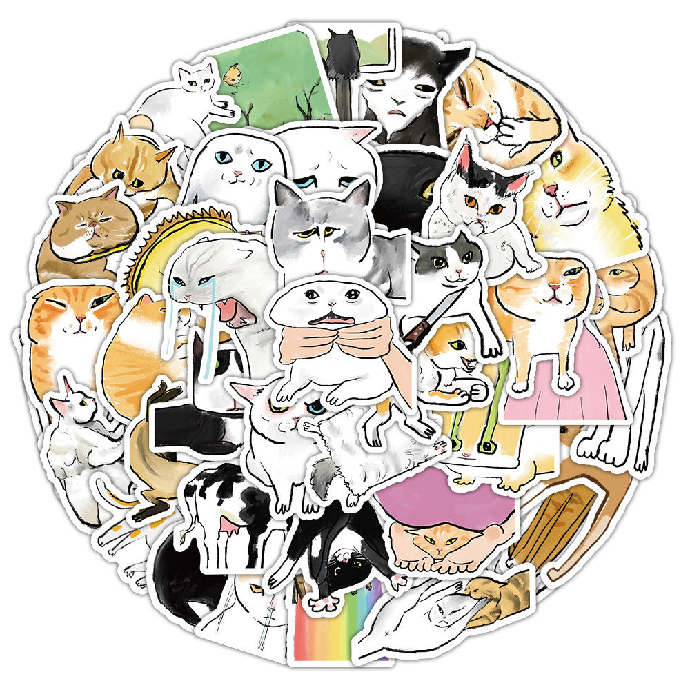 Wholesale 100 Cartoon Cute Kittens and Puppies Waterproof Vinyl Stickers