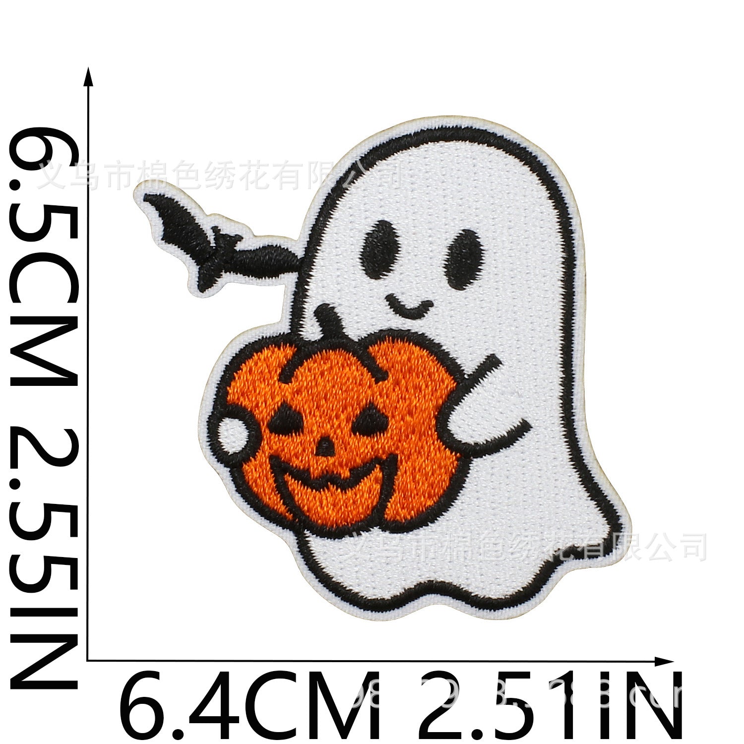 Wholesale  Ghost Embroidered Patch Decorative Applique For Clothing DIY Craft Supply
