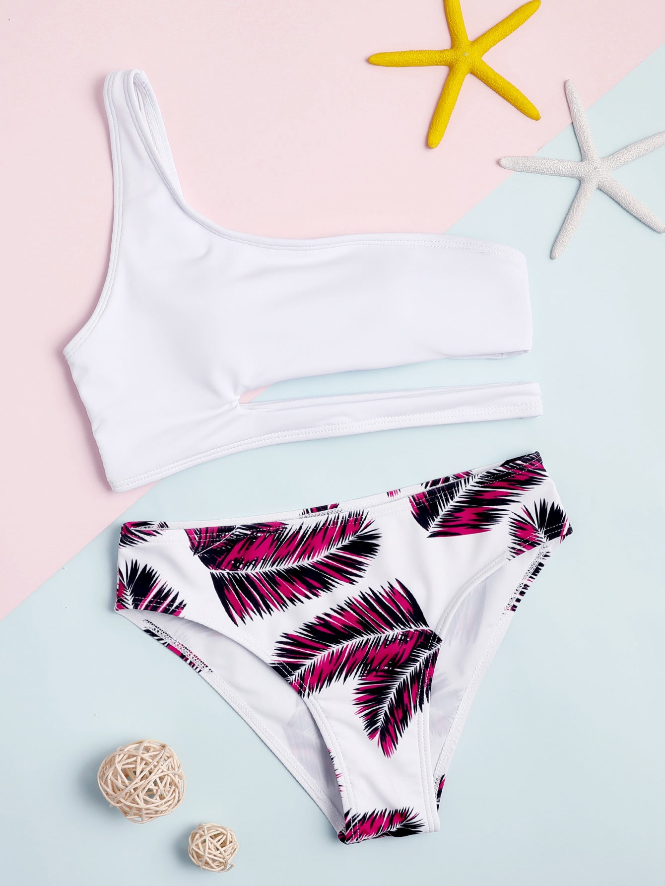 Wholesale Split Kids Print Swimwear