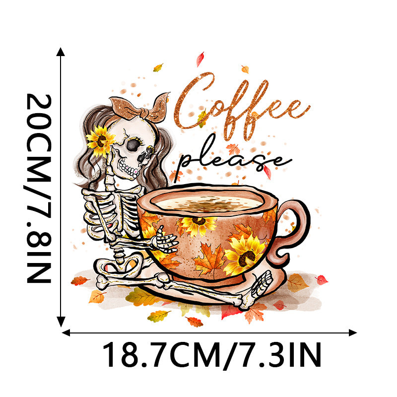 Wholesale 10pcs Coffee Flower Beverage Animal UV DTF Ready to Press Transfers Wraps