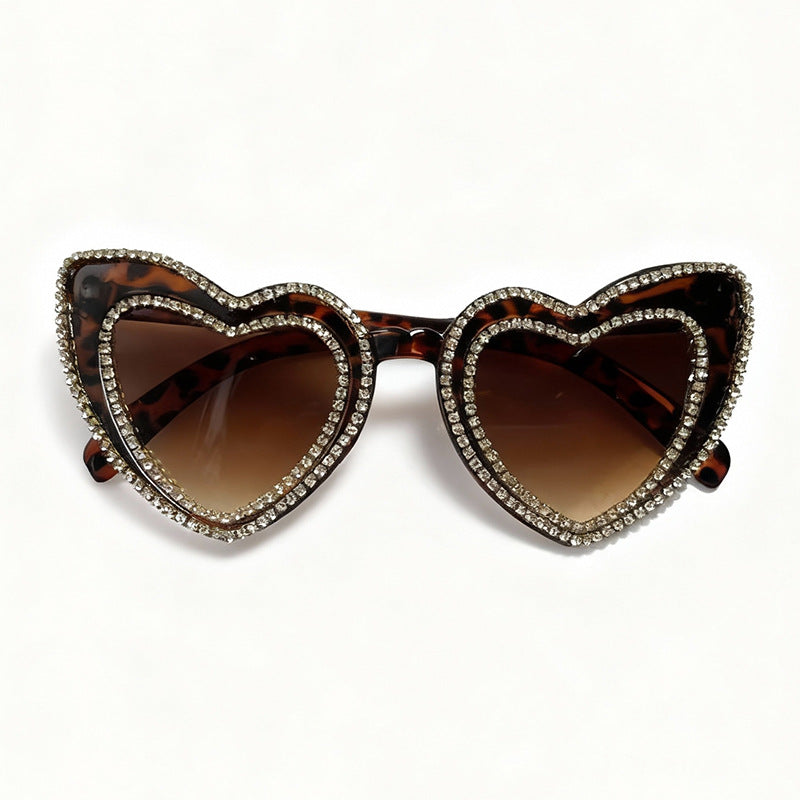 Wholesale Leopard Print Party with Rhinestones Men' s/ women' s sunglasses