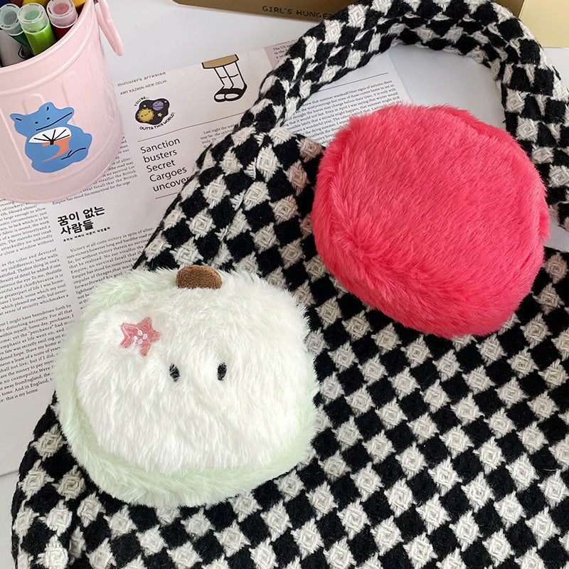 Wholesale Cute Cartoon Green Apple Plush Coin Purse