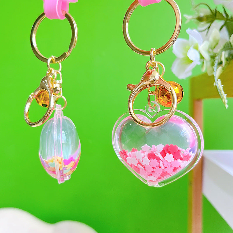 Wholesale Acrylic Into Oil Floating Stars Hearts Keychains