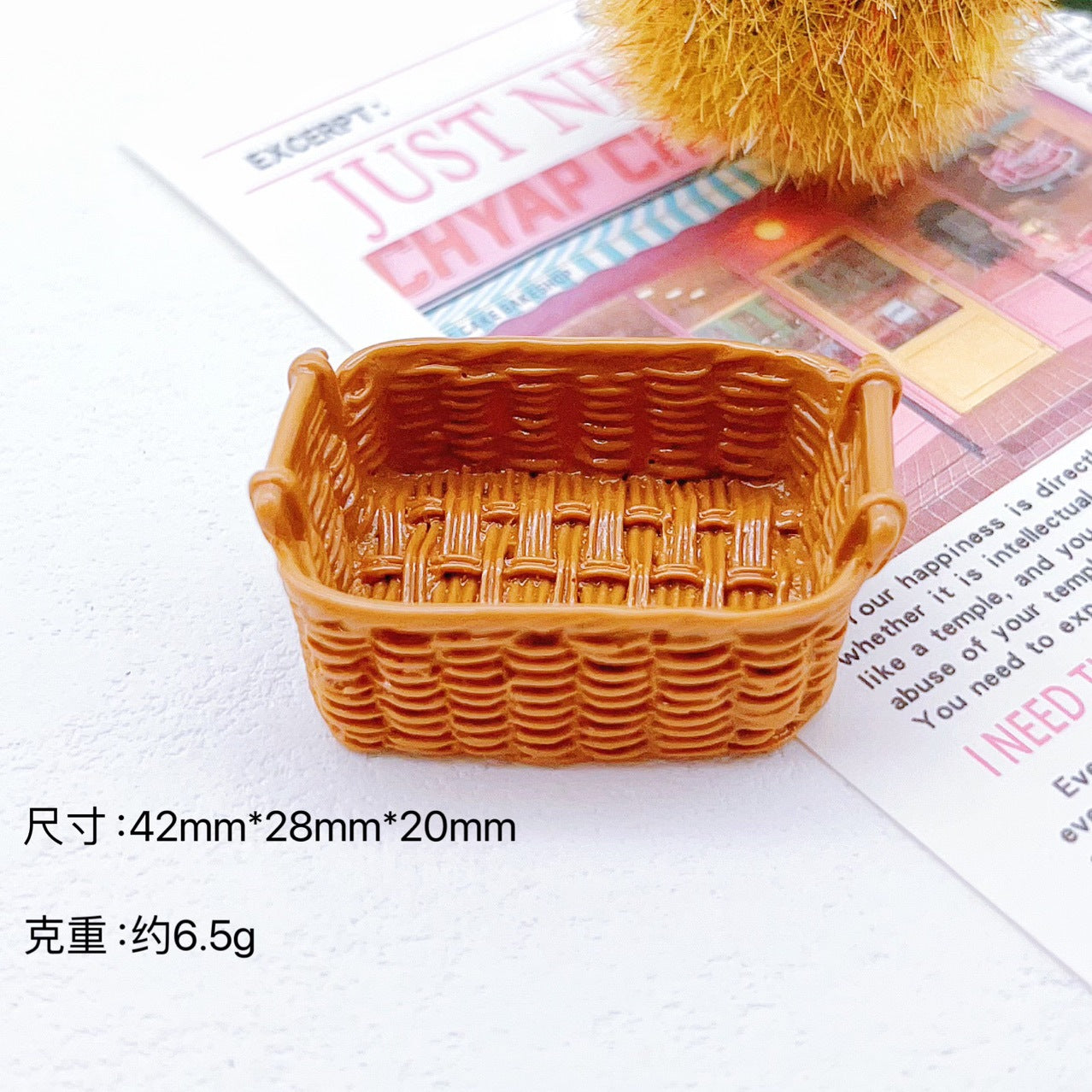 Wholesale 10pcs Simulation Bread Basket Resin Doll Accessories