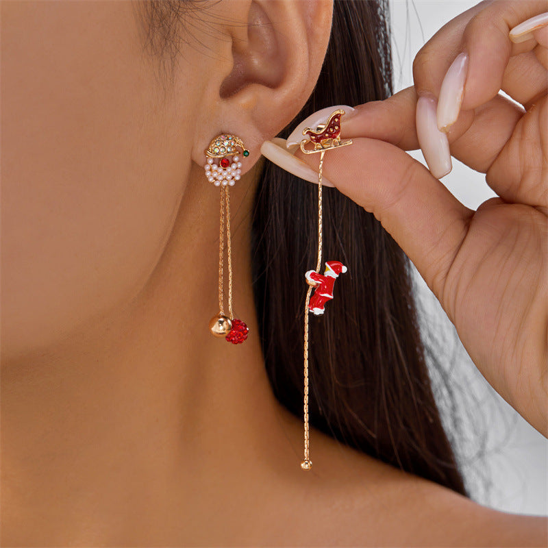 Wholesale Christmas long tassel earrings