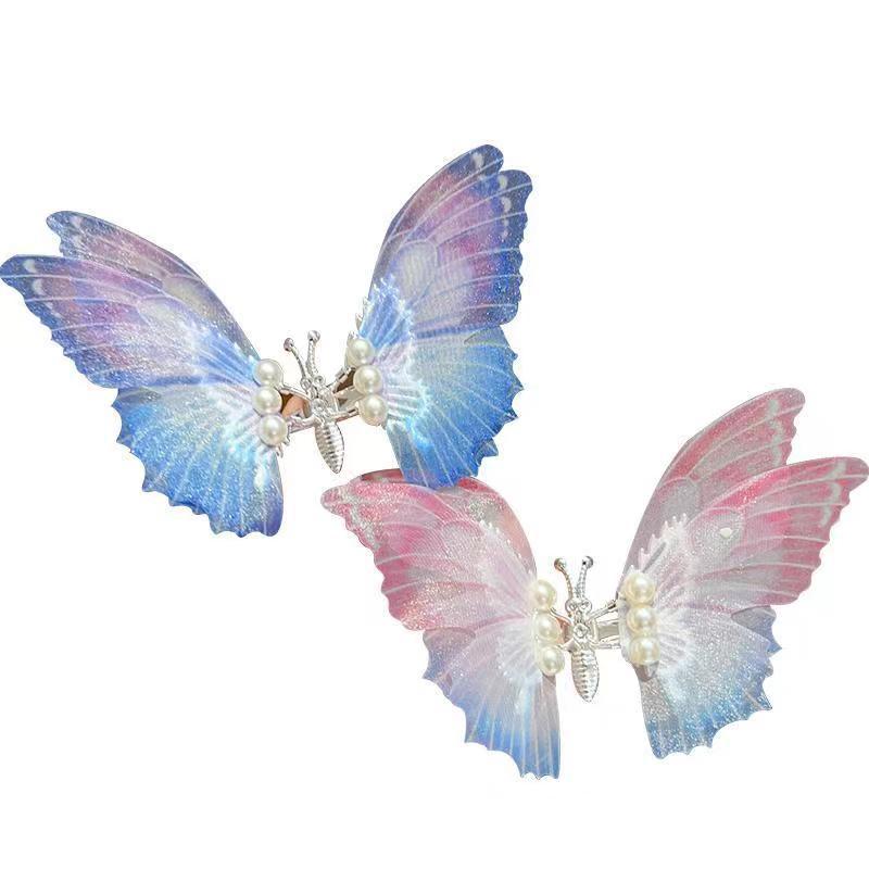 Wholesale Gradient Moving Butterfly Duckbill Clip