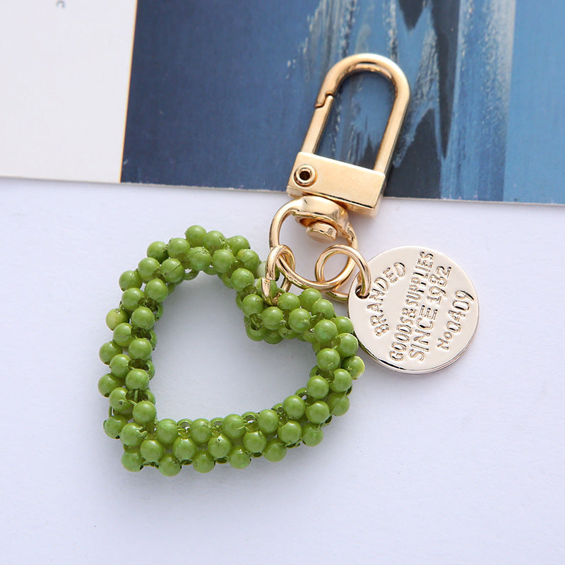 Wholesale Pearl Colored Love Resin Keychains