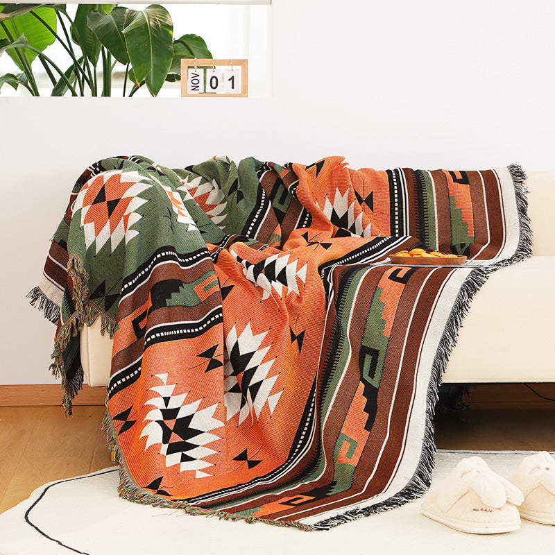 Wholesale Aztec Polyester Cotton Sofa Blankets
