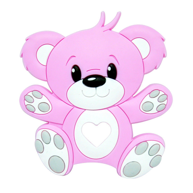 Wholesale 20pcs Bear Silicone Cartoon Unicorn Tooth Stick Beads