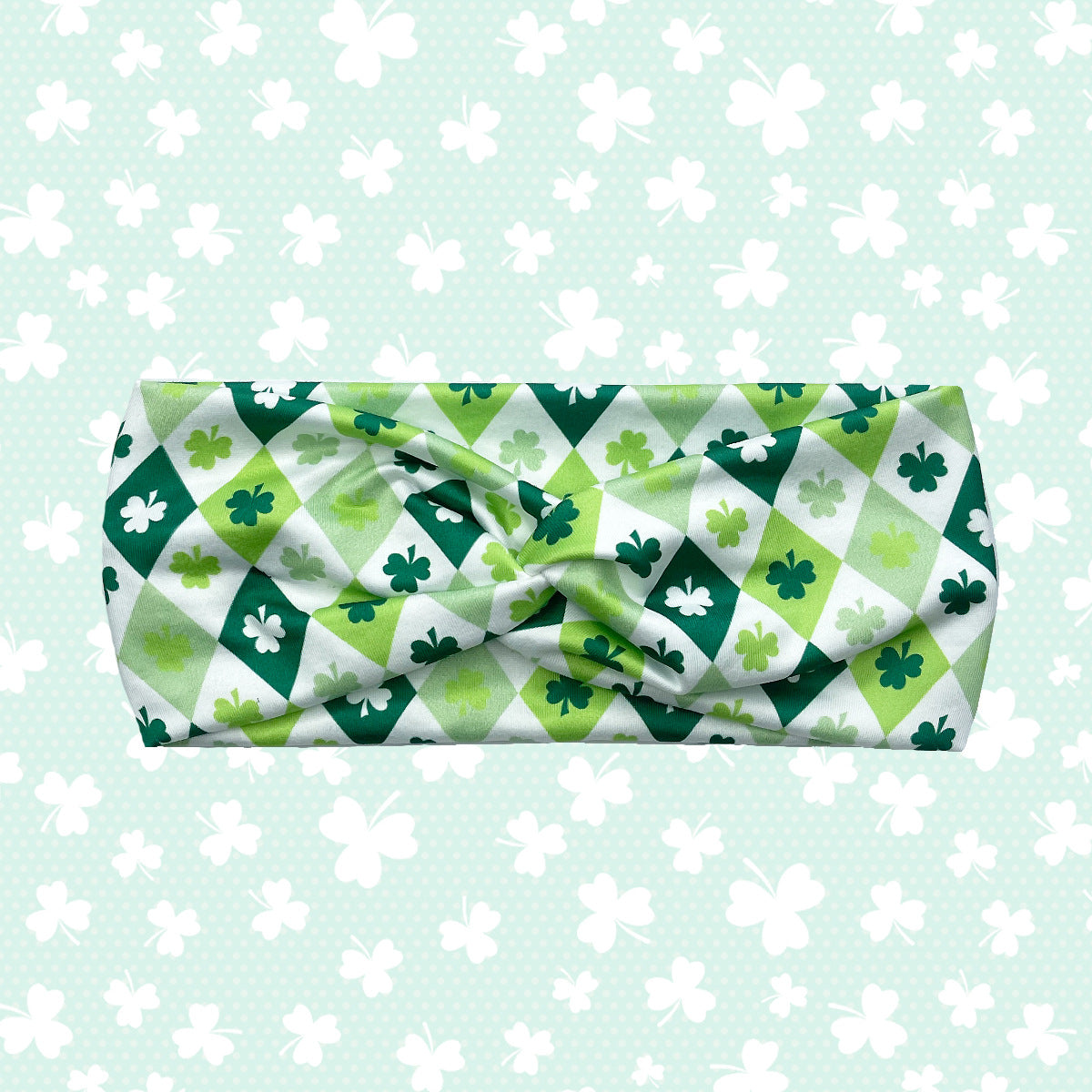 Wholesale St.  Patrick' s print cross clover elastic headband