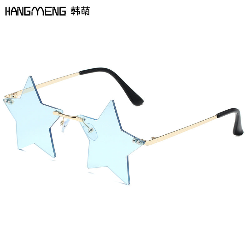 Wholesale PC Irregular Pentagram Frameless Sunglasses