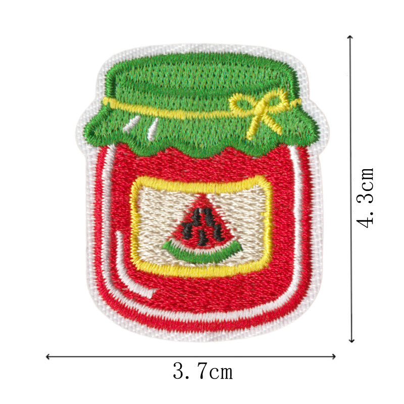 Wholesale 9Pc Watermelon Embroidery Patches Iron On No Sew Appliques Summer Fruit Theme DIY Decorative For Clothes Bags