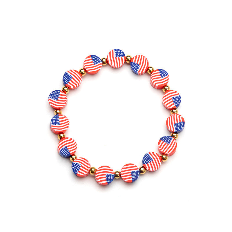Wholesale Independence Day bracelet red and white hand jewelry