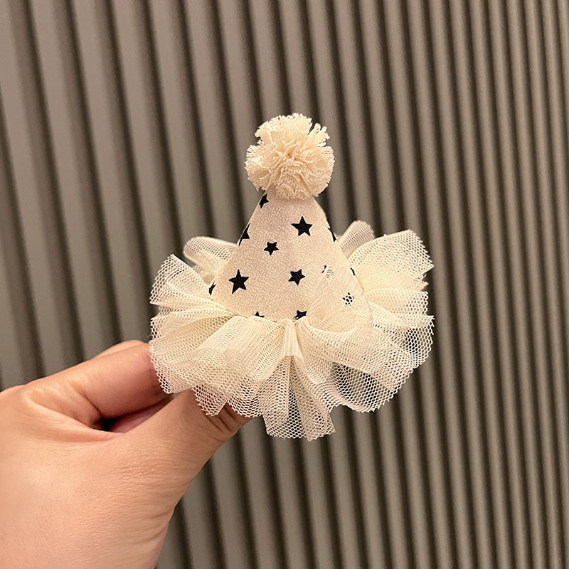 Wholesale princess birthday hat crown top clip little girl performance hair accessories