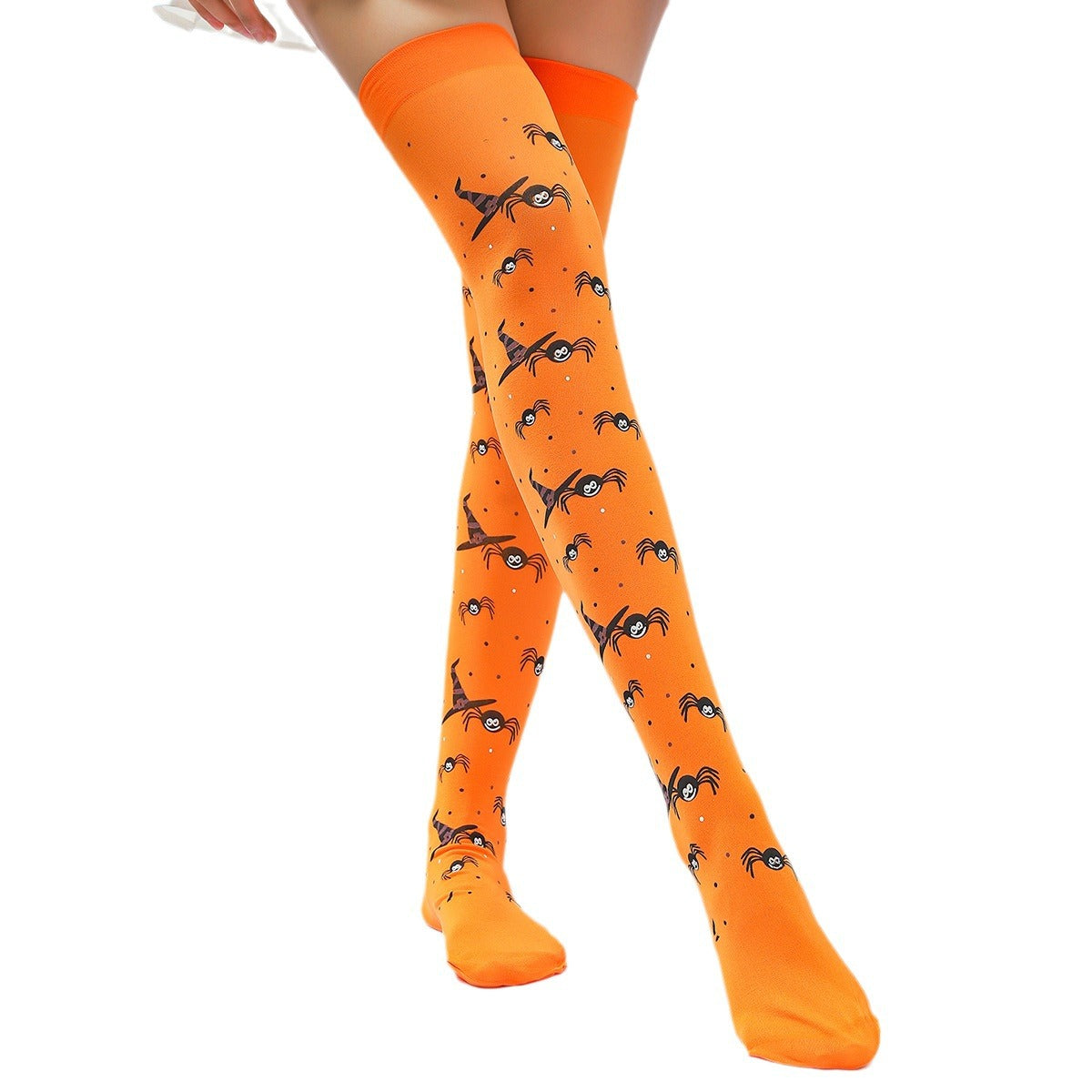 Wholesale Halloween Black Silk Screen Ghost Letter Pattern Socks