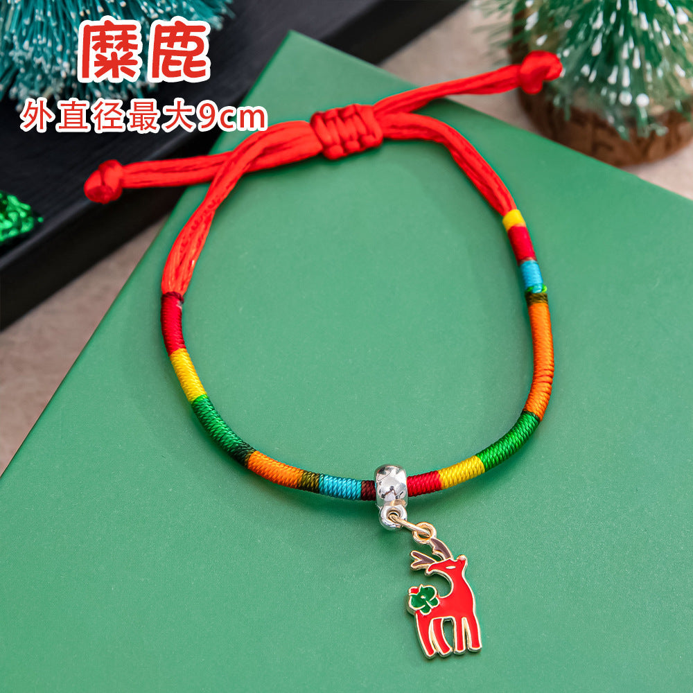 Wholesale Christmas colorful bracelet Christmas braided bracelet