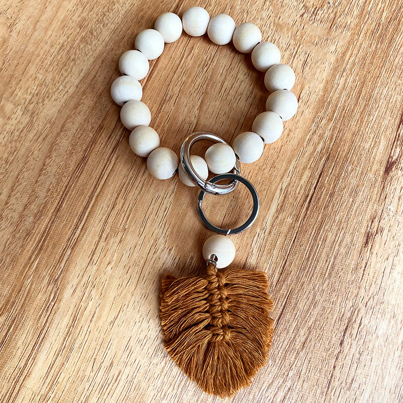 Brazalete de madera al por mayor cadena clave
