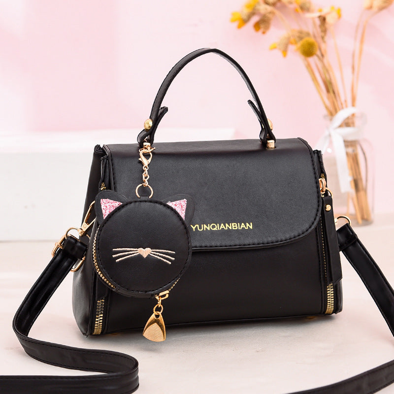 Wholesale Fashion Student Cat Portable Large Capacity Shoulder Small Square Bag