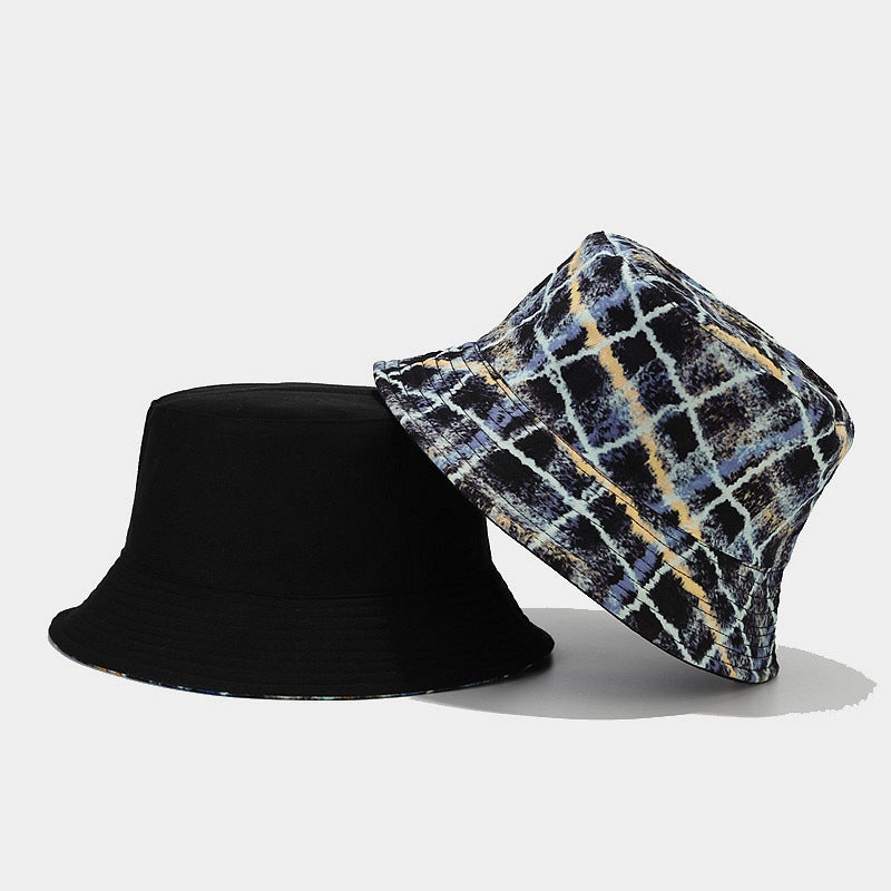 Wholesale Cotton Trendy Graffiti Check Bucket Hat