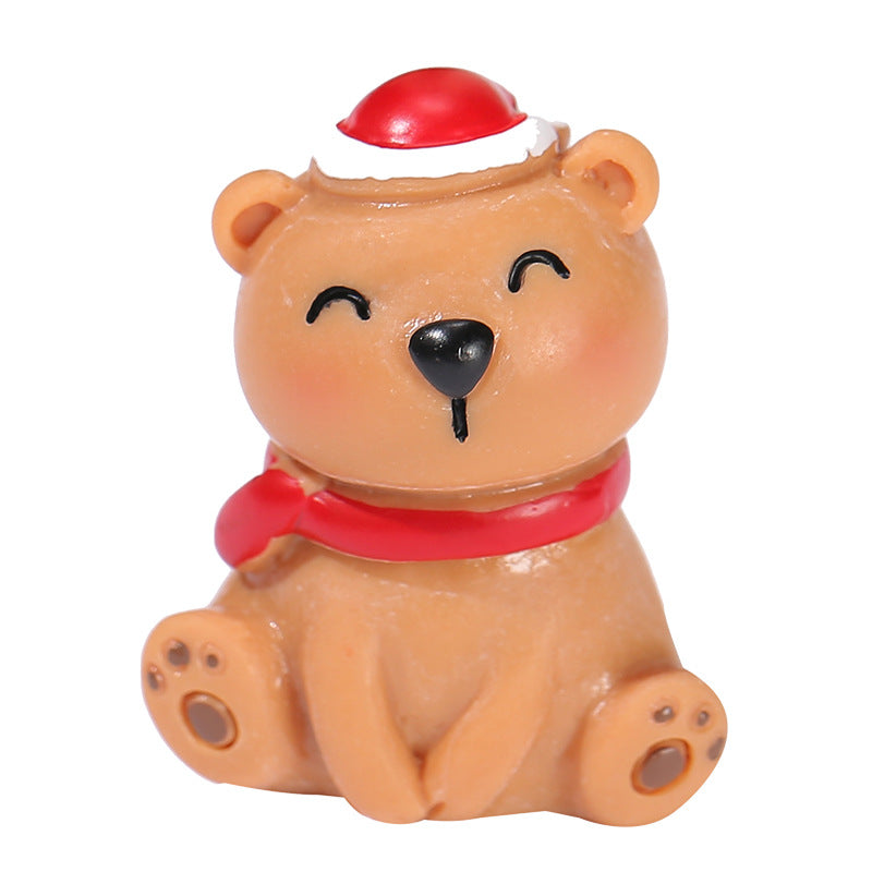 Wholesale Christmas decoration micro landscape snow scene resin ornaments