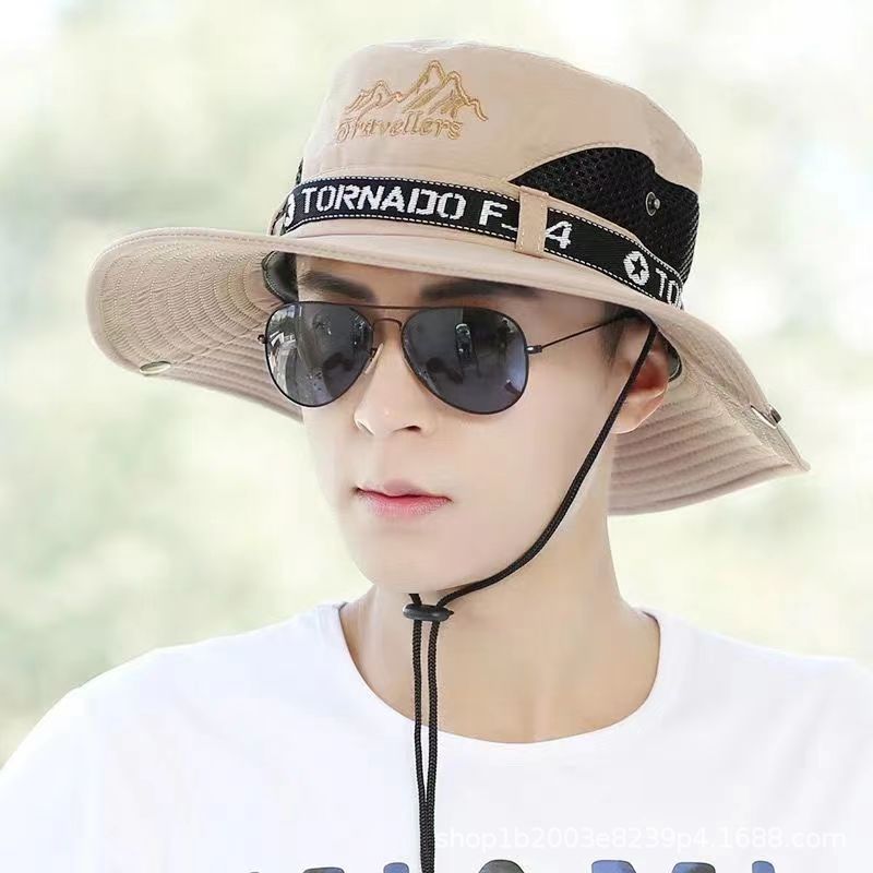 Wholesale Large Brim Fishing Hat Foldable UV Protection Mountaineering Fisherman Hat