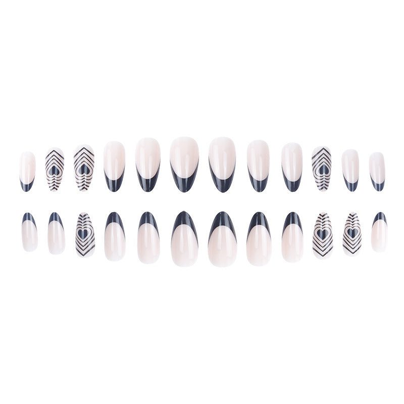 Wholesale Valentine's Day Black Love Droplet Plastic Wearing Nail Beauty