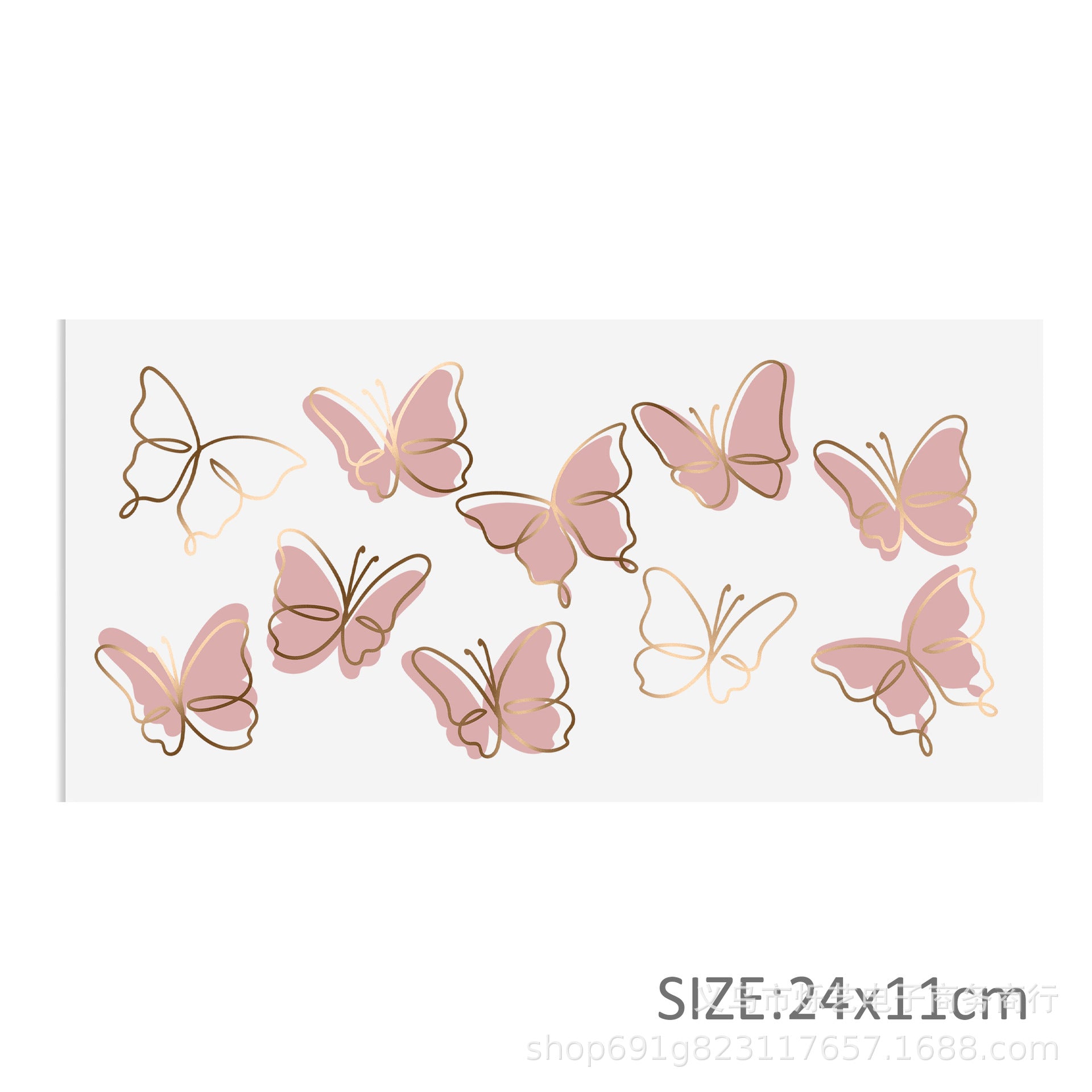 Wholesale Colorful Butterfly and Flower Series 16oz Cup UV DTF Wraps