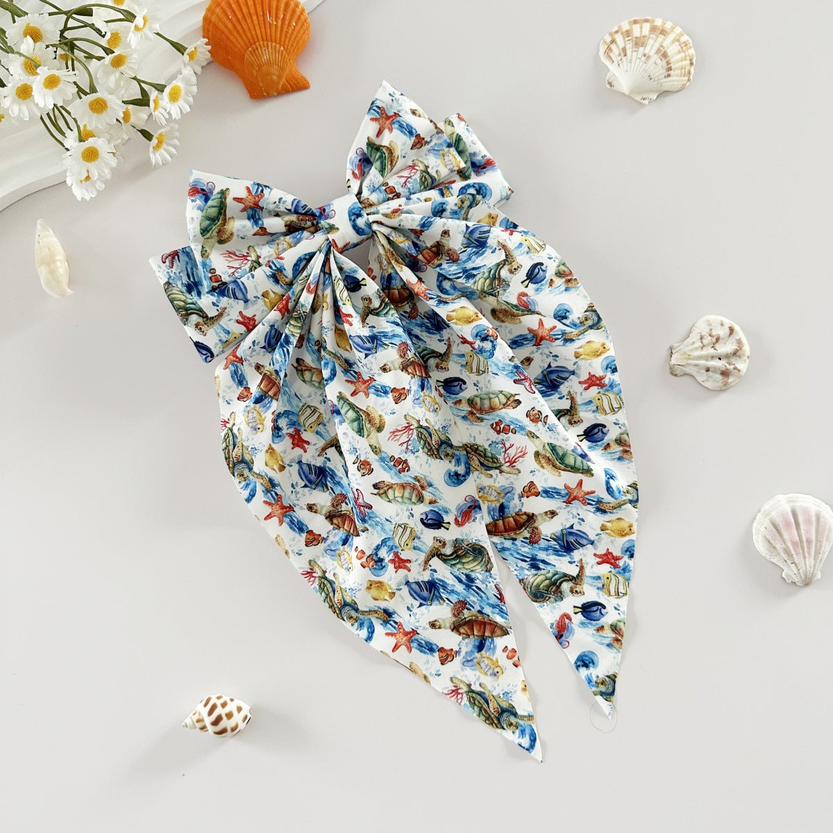 Wholesale Turtle Hairpin Holiday Style Bow Streamer Spring Clip