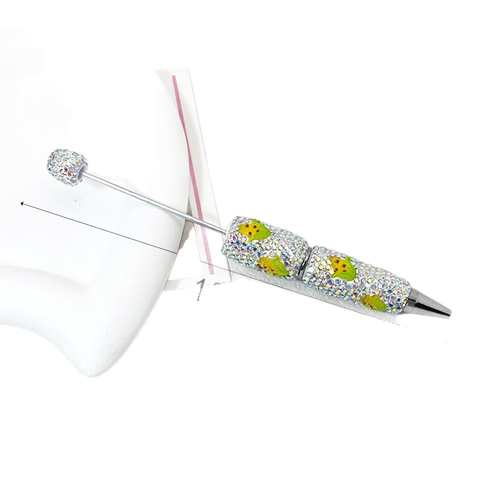 Wholesale  5pcs Fruit Cartoon Cute Full Diamond Fancy Beadable Pens