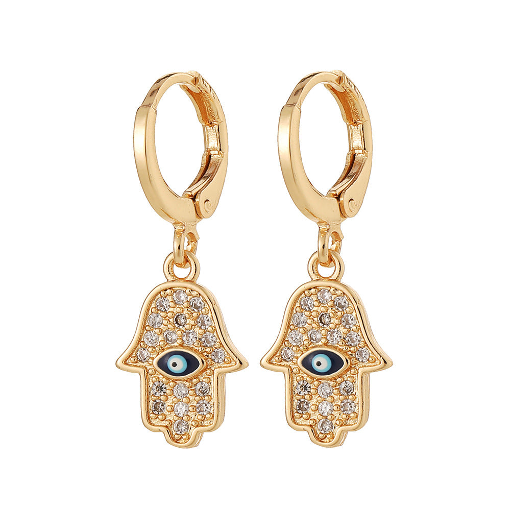 Wholesale Drops Oil Evil Eye Earrings