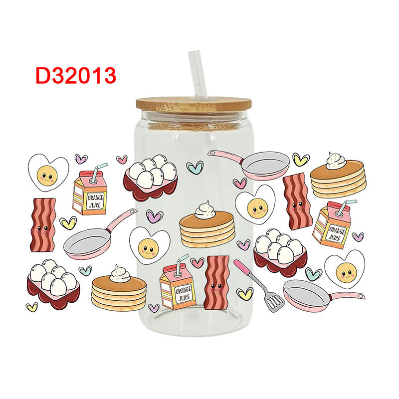 Wholesale Fruit and vegetable cooking series  16oz Cup UV DTF Wraps