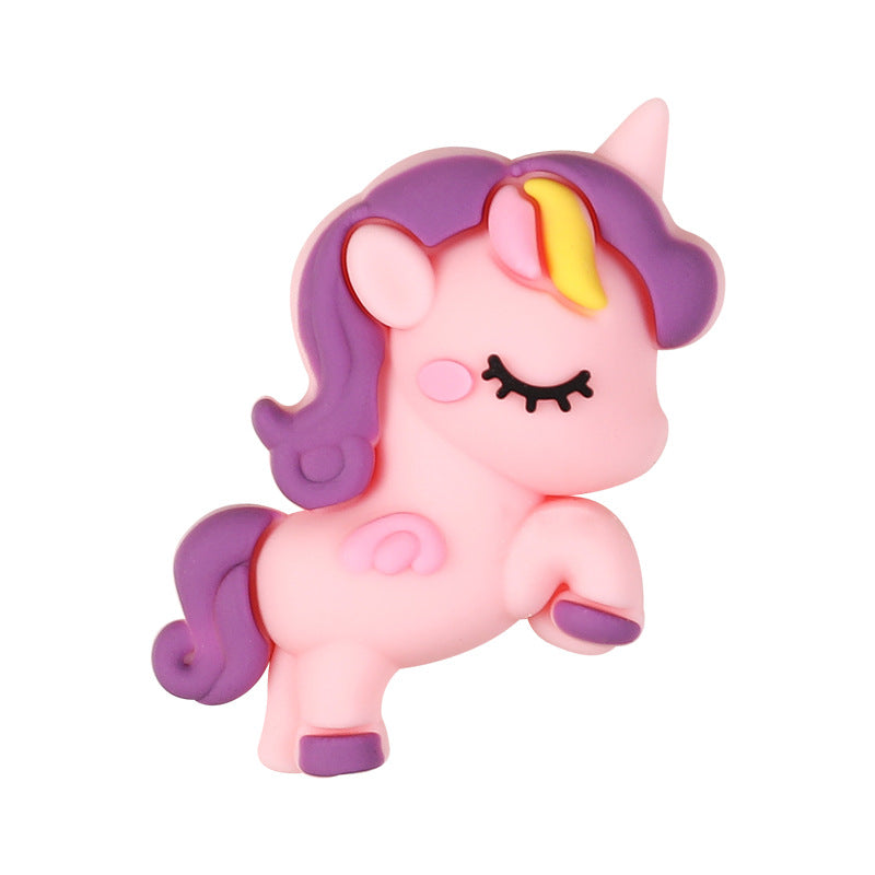 Wholesale 20pcs  Unicorn silicone beads 3D Focal Beads