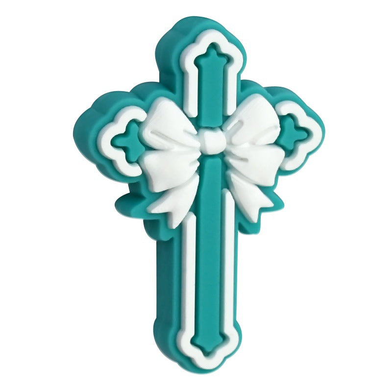 Wholesale Random 100pcs Colorful Bow Cross Focal Beads