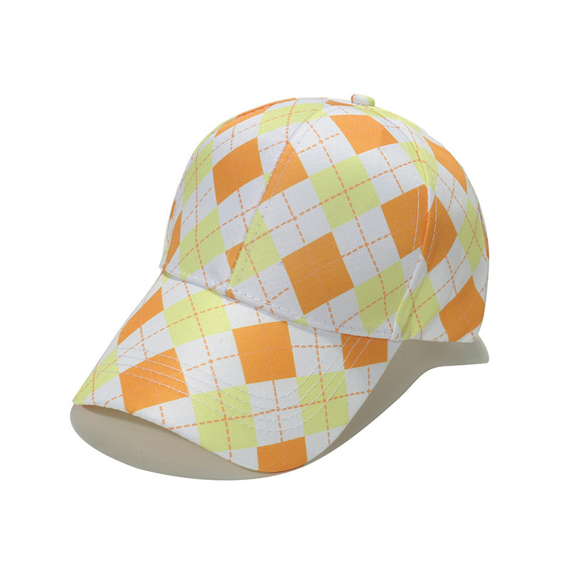 Wholesale Geometric Diamond Plaid Outdoor Casual Polyester Baseball Cap