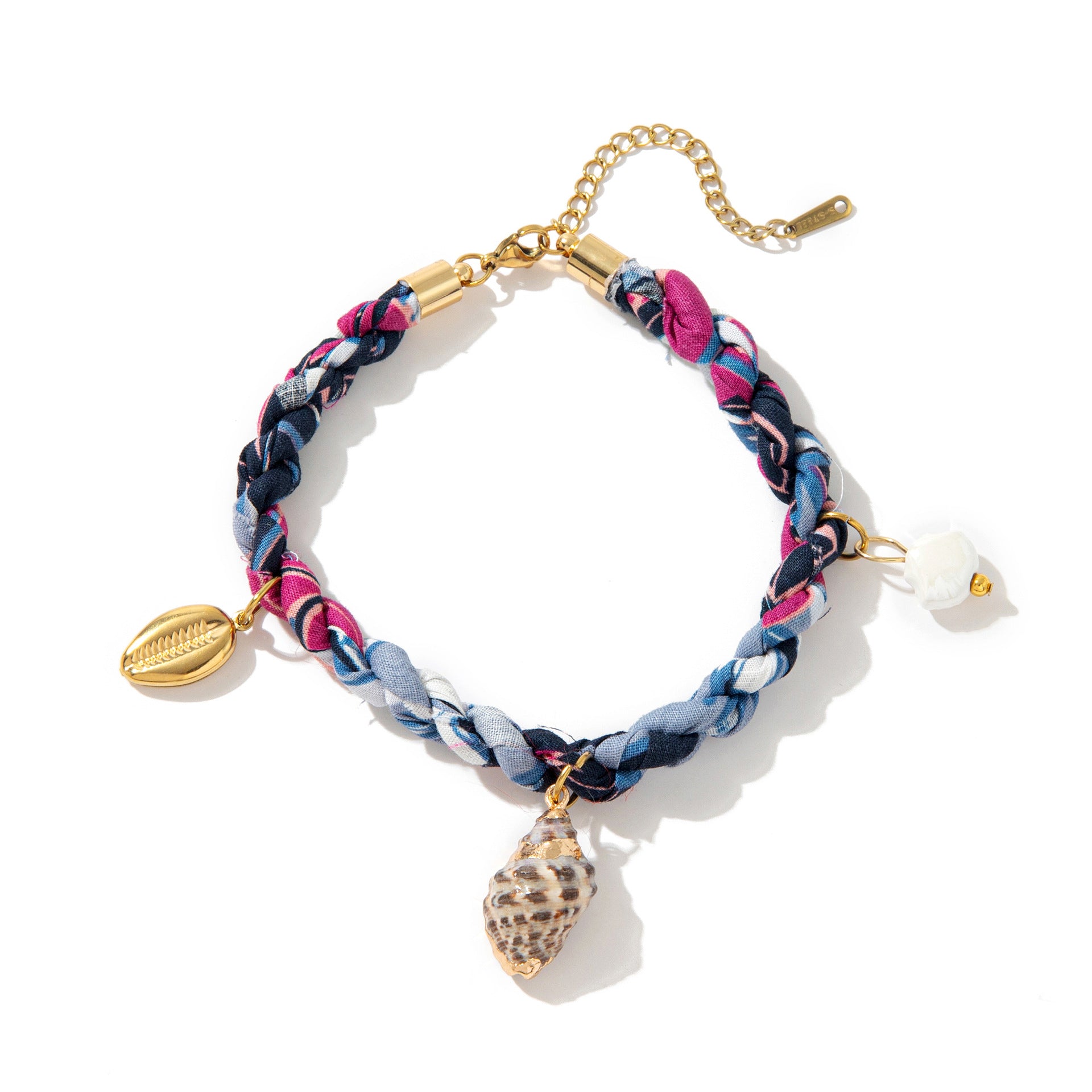 Wholesale  Colorful Scallop Necklace Marine Life Pendant Clavicle Necklace Electroplated 18K Gold