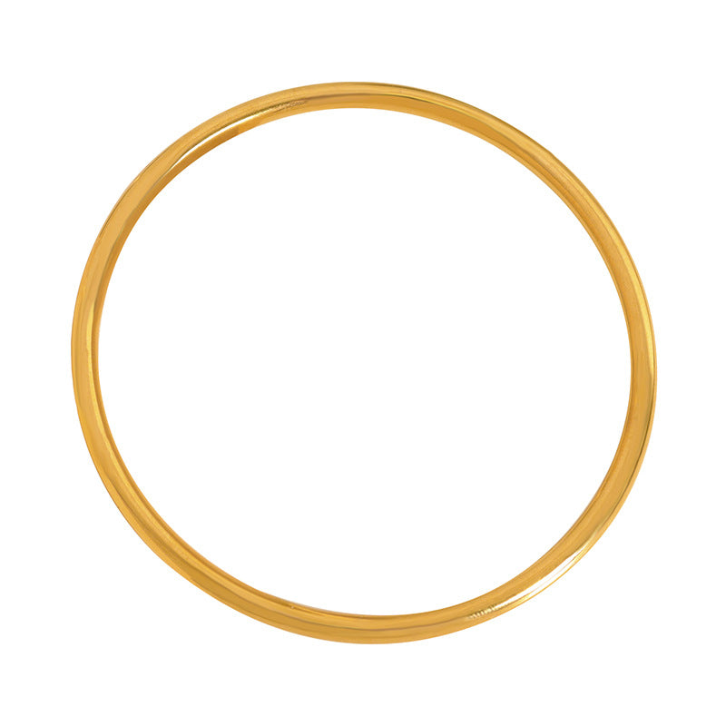 Wholesale Vintage Plain Ring Multi Size Circular Titanium Steel Bracelets
