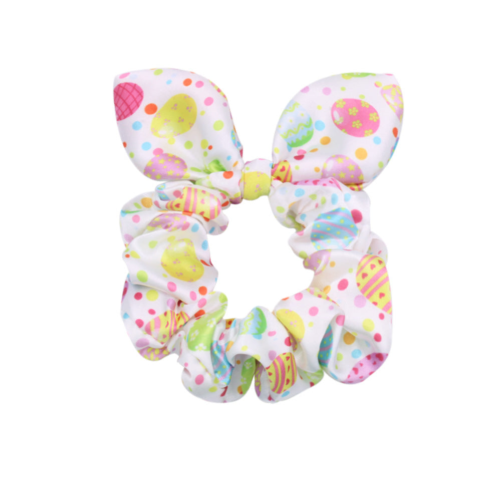 Wholesale 5pcs Easter Rabbit Ear Egg Hair Band Bow Fabric Hair