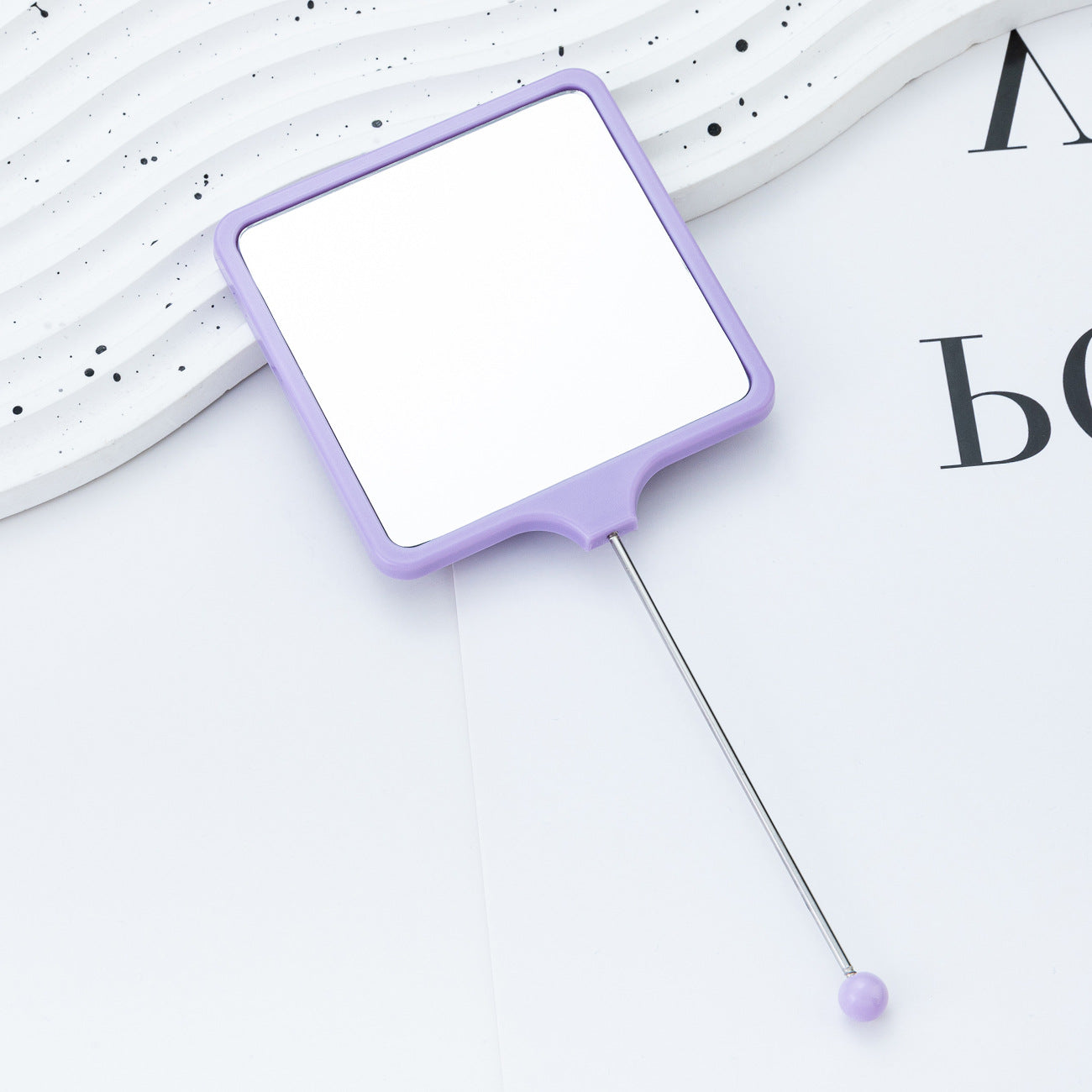 Wholesale Multicolor hand-held square DIY small mirror