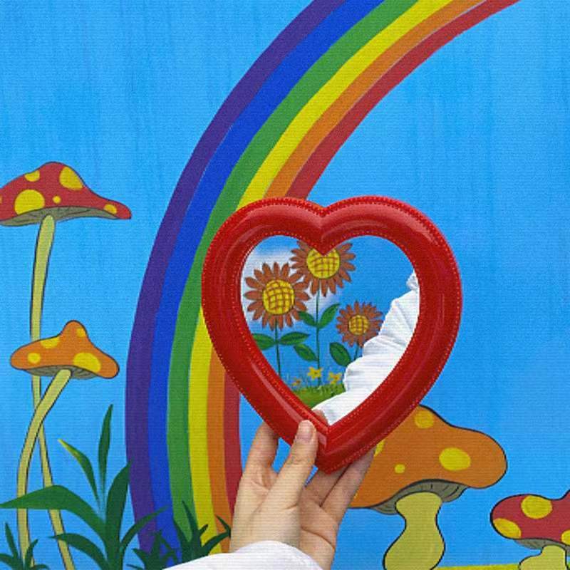 Wholesale Valentine's Day Love Plastic Vanity Mirror