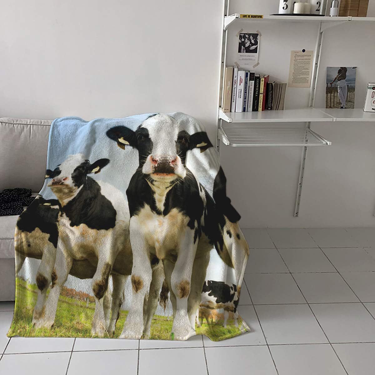 Wholesale Leopard Print Cow Pattern Dog Paw Falaise Blanket Office Vehicle Travel Necessary Cover Blanket